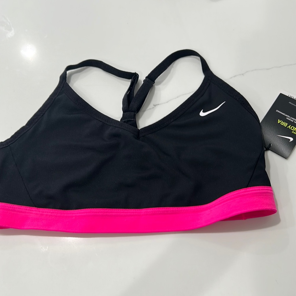 Nike Indy Bra Black and Hot Pink